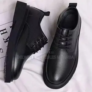 Fashion Minimalist Men's Leather Shoes Men's Dress Shoes—Black