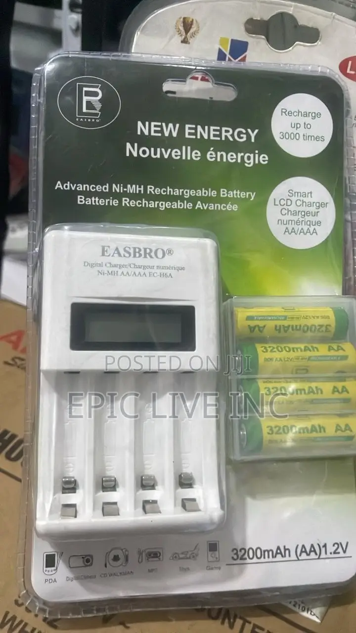 High Capacity Rechargeable Aa Battery and Charger