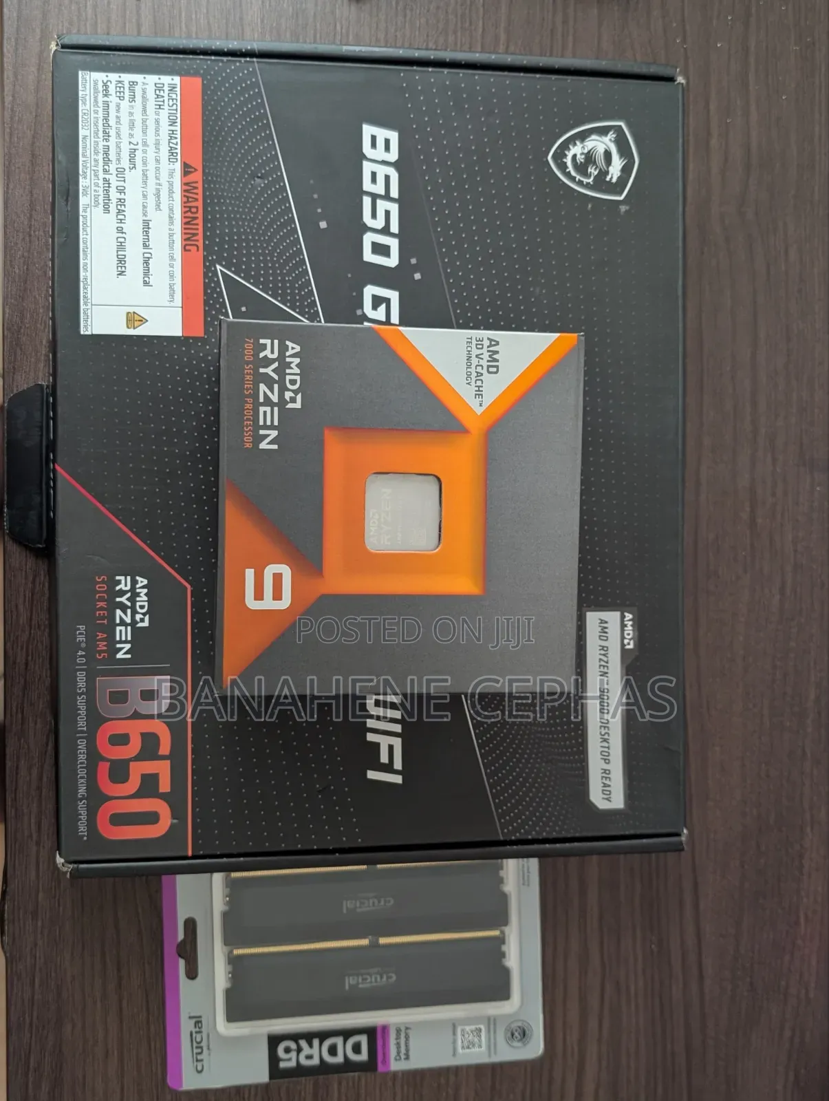 B650 Gaming Plus Wifi Msi Atx Motherboard + Ryzen 7 7700x Cpu