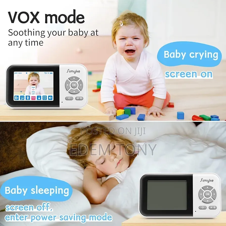 Simyke Upgrade Video Baby Monitor With Camera,1200ft Long Range