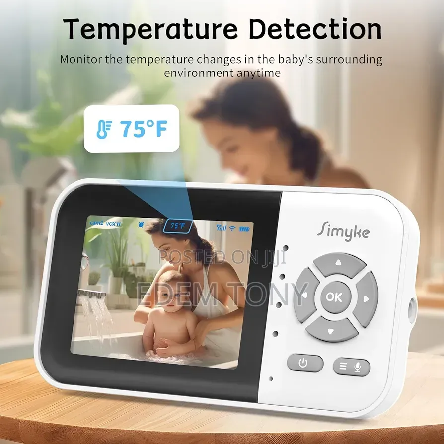 Simyke Upgrade Video Baby Monitor With Camera,1200ft Long Range