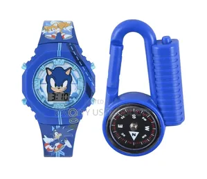 Sonic the Hedgehog Kids Unisex LCD Watch and Compass Set