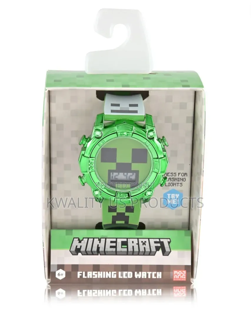 Minecraft Creeper Kids Unisex LCD Flashing Watch