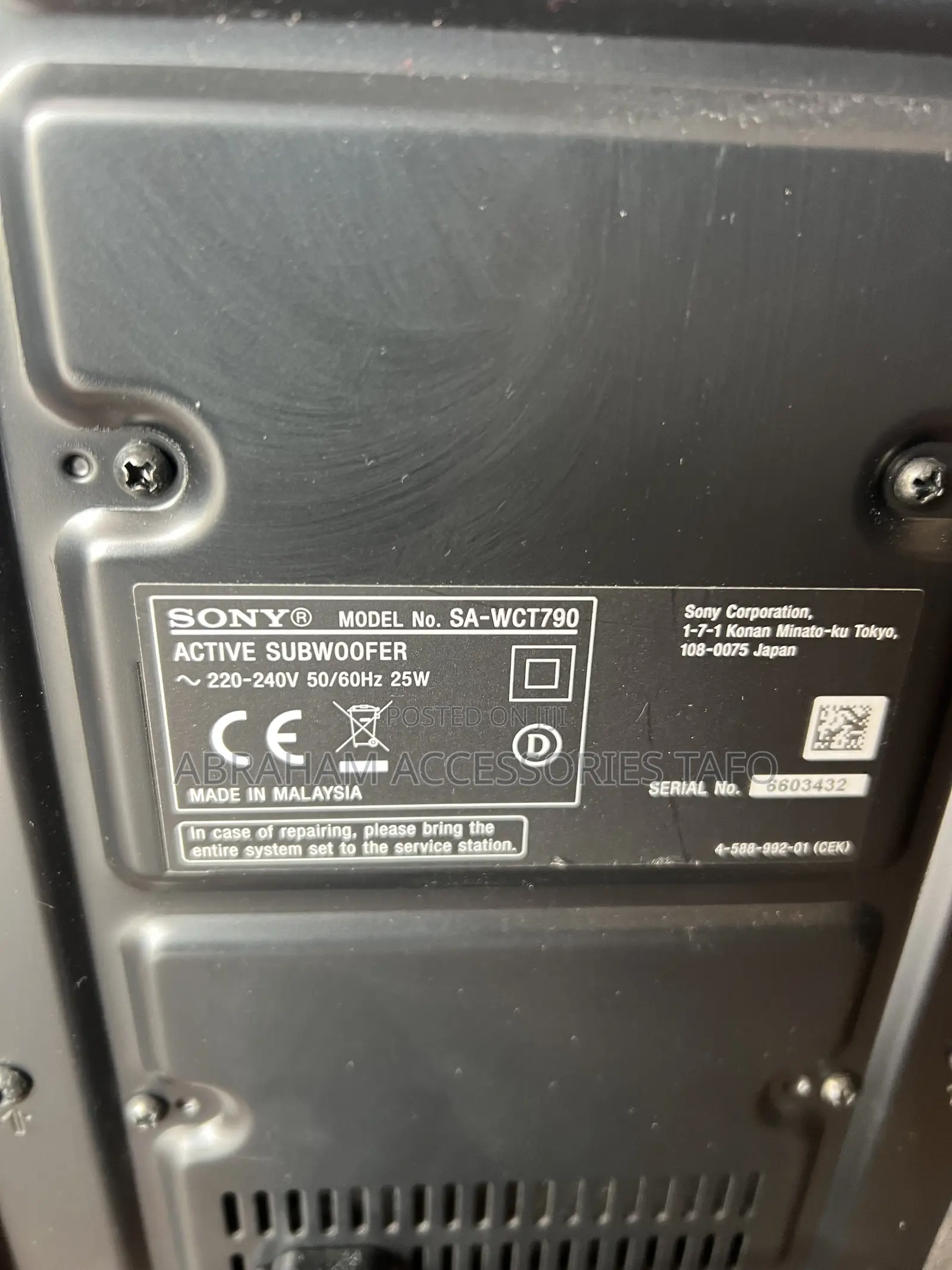 Sony Sa-Ct790