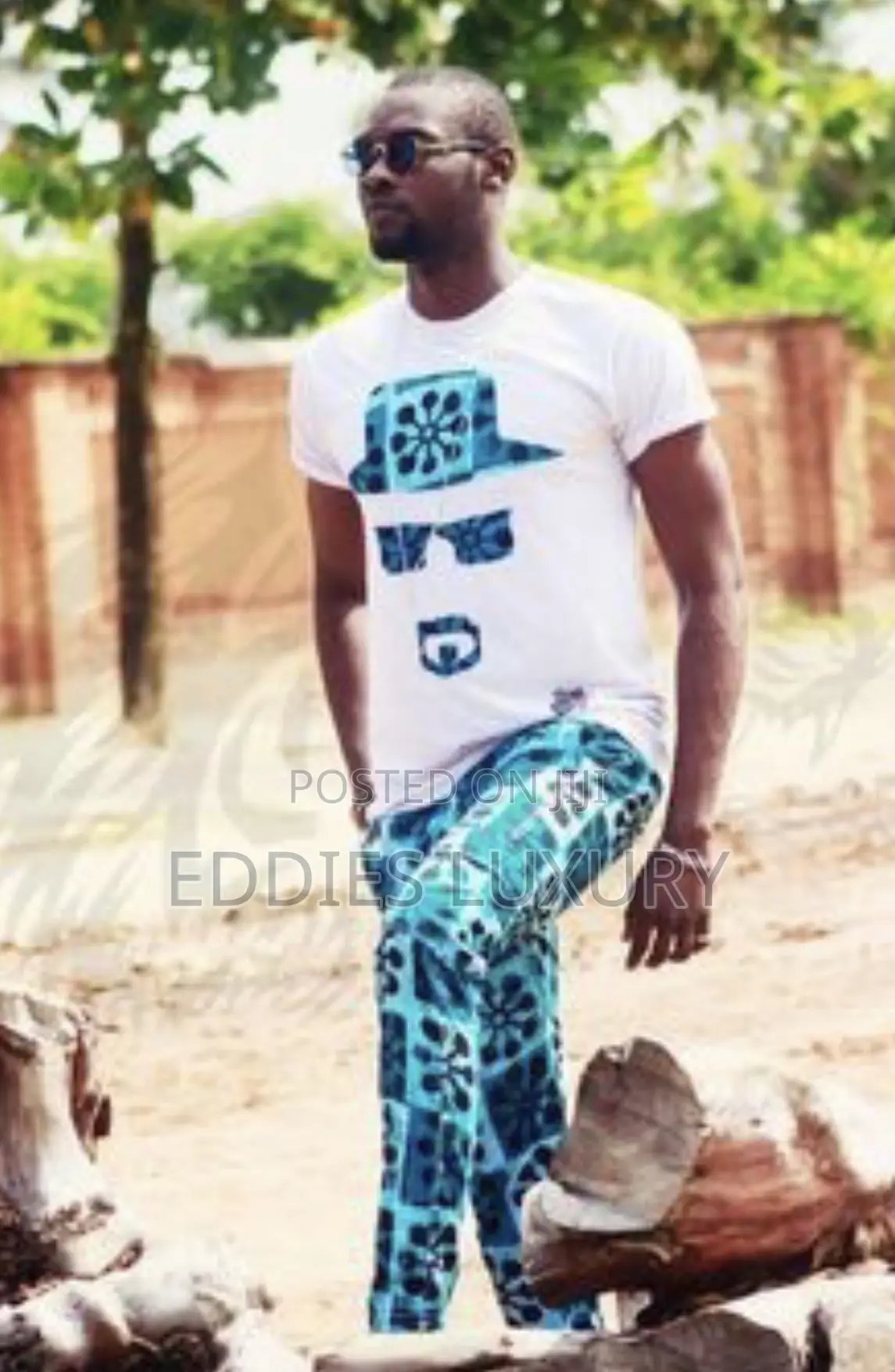 Original African Print Men’S T- Shirt and Down