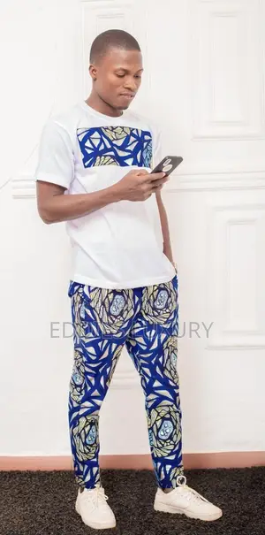 One-of-a-Kind Ankara T- Shirt and Down