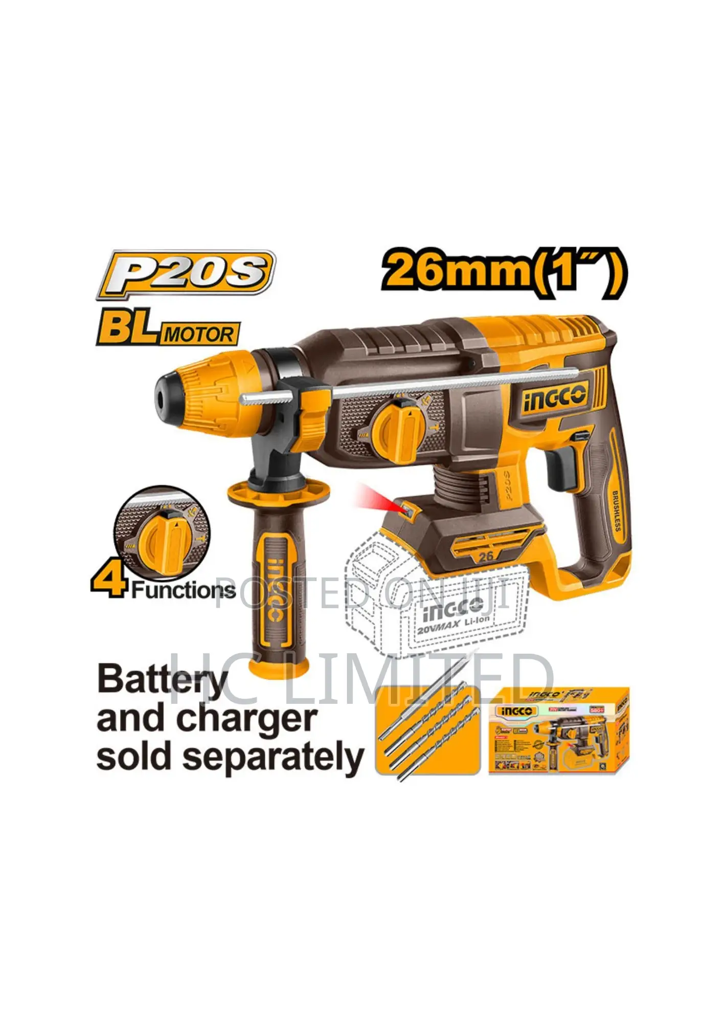 Ingco Cordless Rotary Hammer - Crhli20268