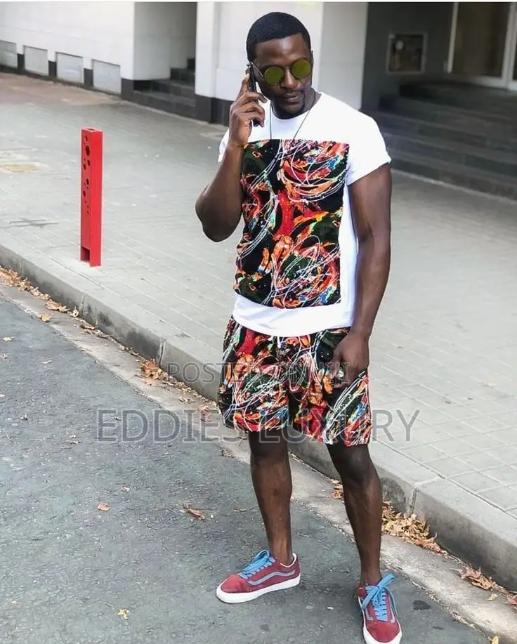 Outstanding African Print T- Shirt and Down