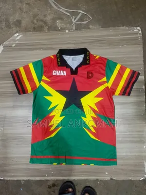 Vibrant Ghana Black Stars Fan Jersey – Multi-Color Design