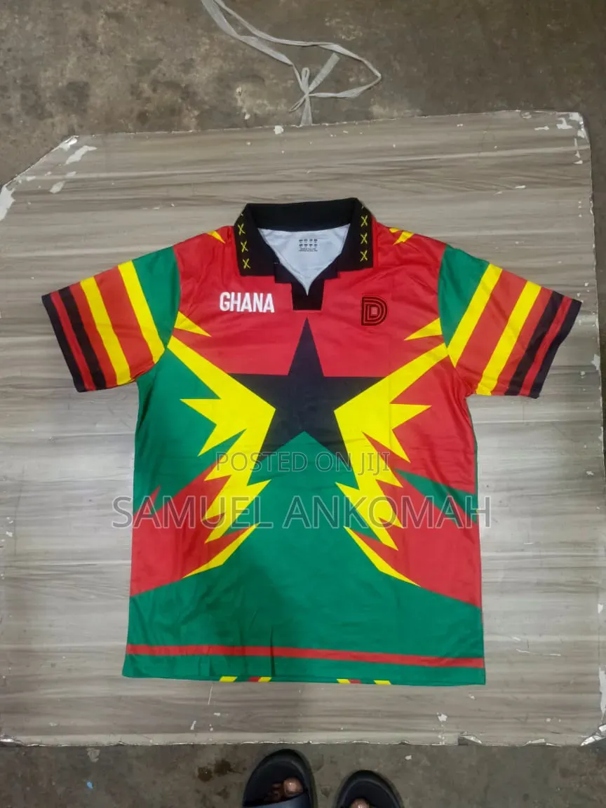 Vibrant Ghana Black Stars Fan Jersey – Multi-Color Design