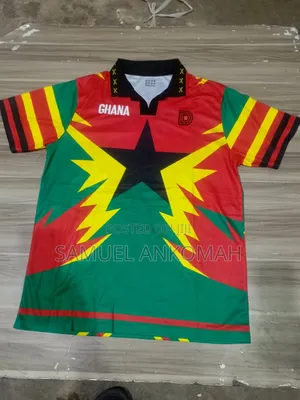 Vibrant Ghana Black Stars Fan Jersey – Multi-Color Design