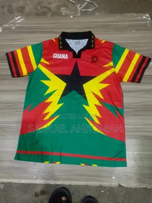 Vibrant Ghana Black Stars Fan Jersey – Multi-Color Design