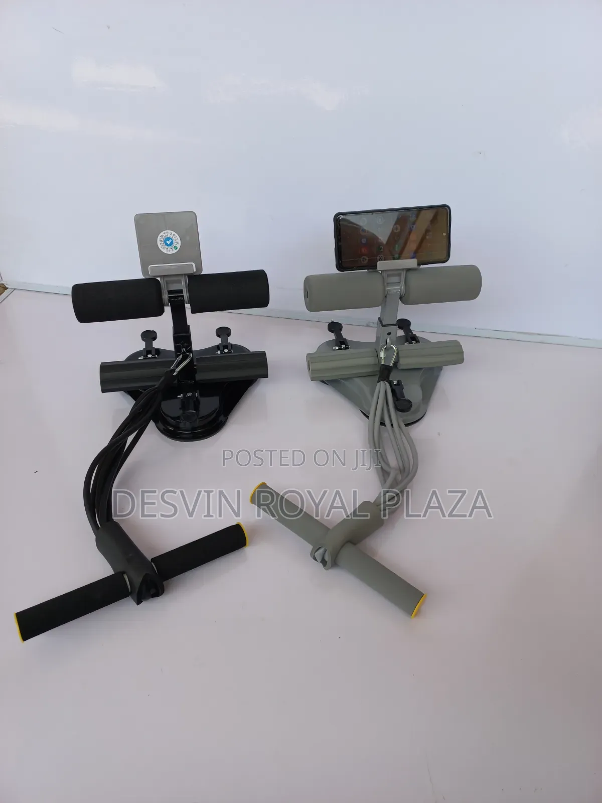 Sit Up Bar With Phone Holder and Resistance Bands ( 3 Suction Base )