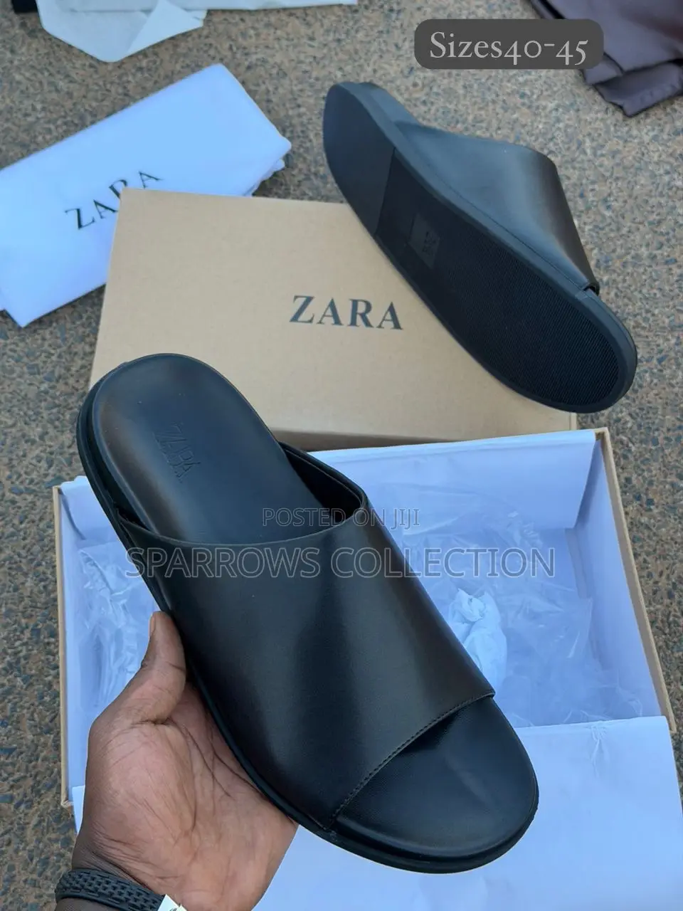 Original Zara Slippers Black