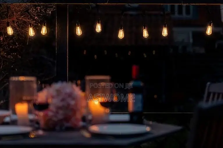 10m Waterproof Outdoor Garden Decor Warm With Ball String Light Bulb