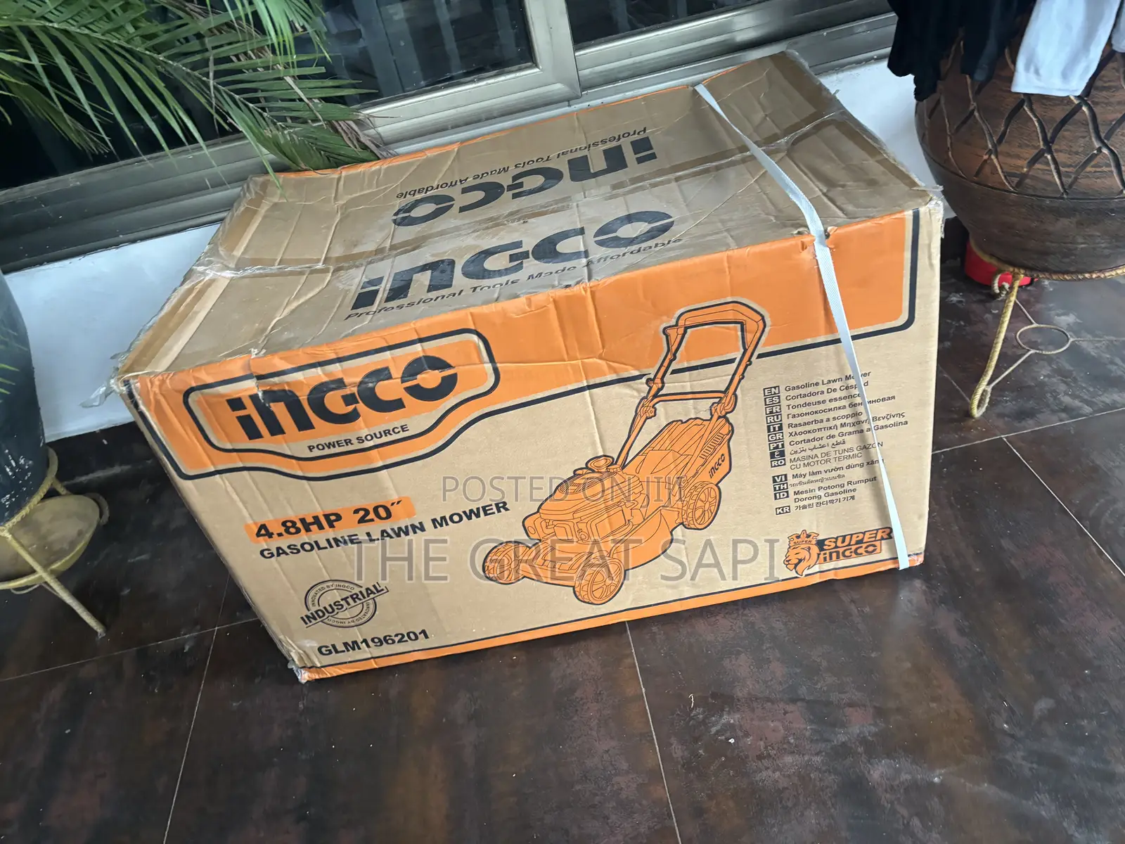 Ingco Gasoline Lawn Mower 4.8hp Selfpropelled With 510mm Cutting Width