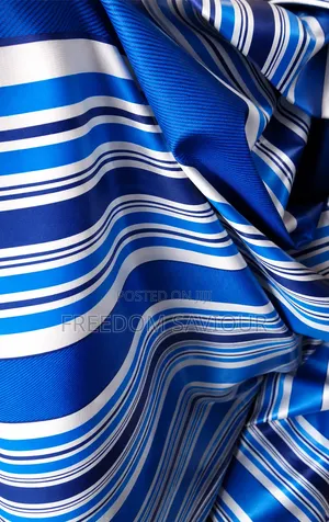 Premium Blue Striped Canopy Fabric