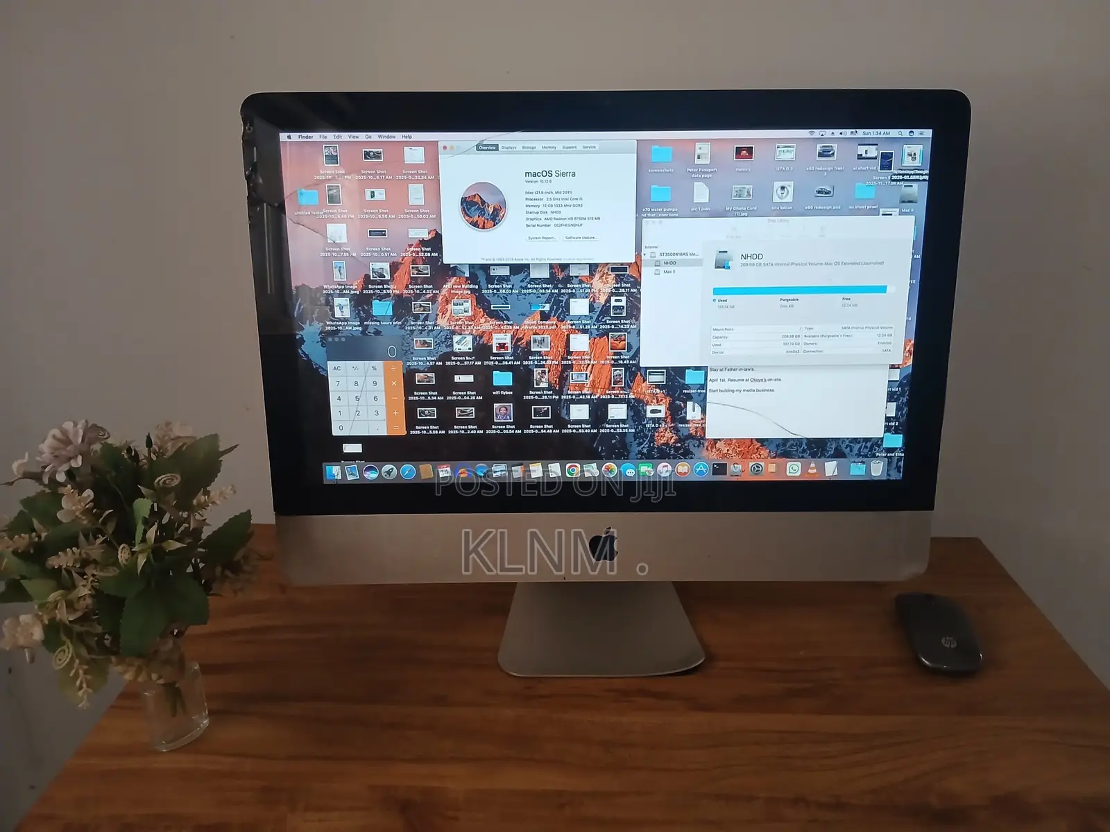 Desktop Computer Apple iMac 12GB Intel Core i5 SSHD (Hybrid) 500GB