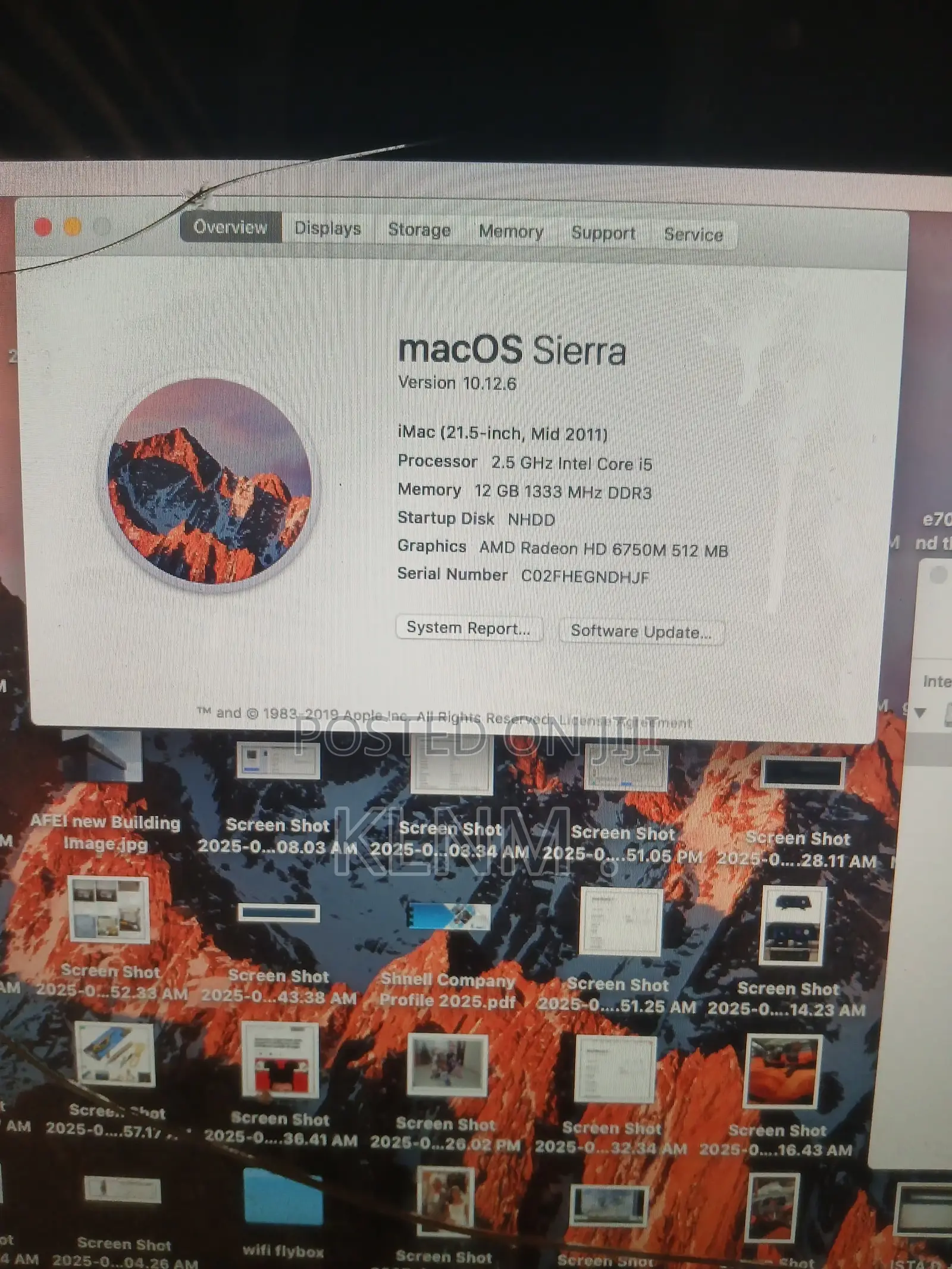 Desktop Computer Apple iMac 12GB Intel Core i5 SSHD (Hybrid) 500GB