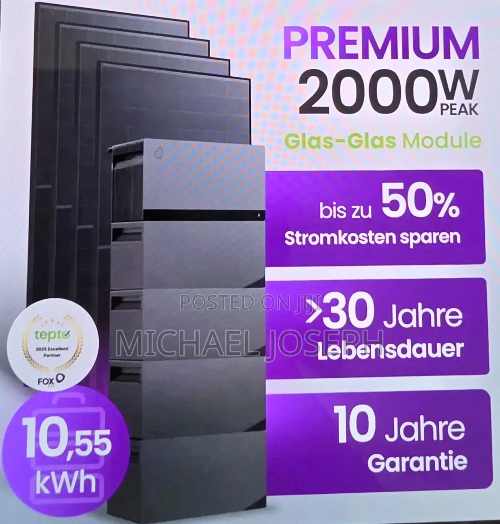 Solar Plant (Premium Foxess Avocado 22 Pro 10,55kwh )