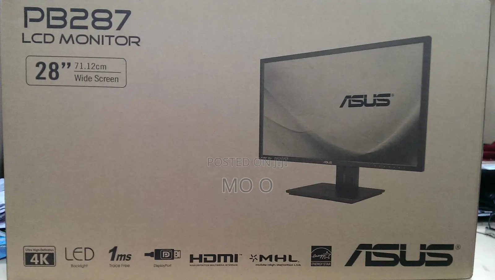 Asus Pb287q Monitor - 28" Uhd (3840x2160), 1ms, Flicker Free