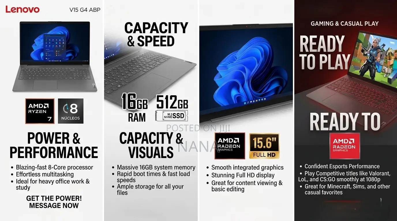 Laptop Lenovo V15 16GB AMD Ryzen 7 SSD 512GB