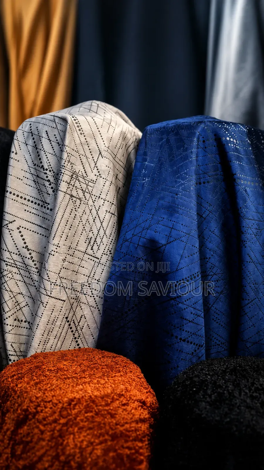 Premium Geometric Upholstery Fabric Collection