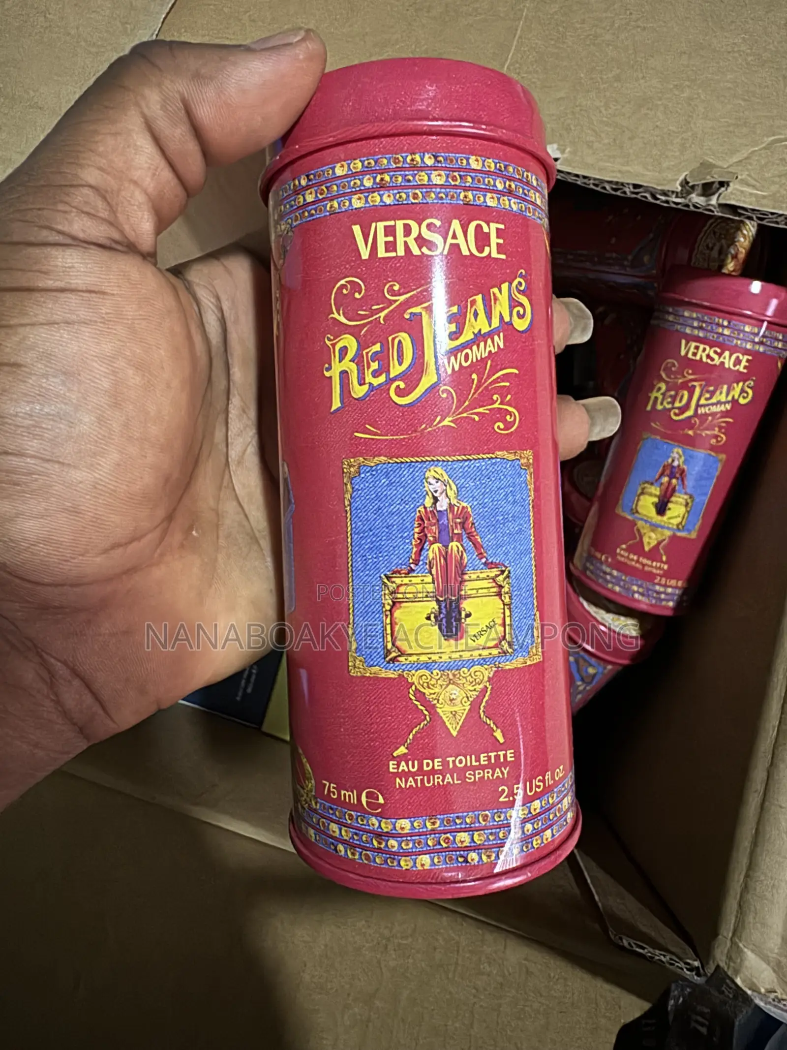 Uk Original Versace Red Jeans Woman Eau De Toilette
