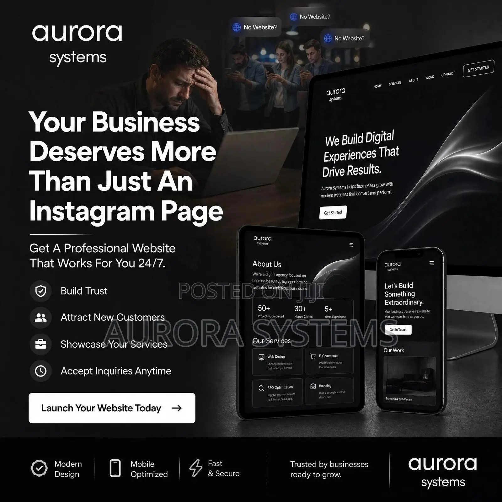 Professional Business Websites, Booking Systems Whatsapp Chatbots