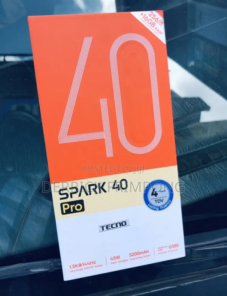 New Tecno Spark 40 Pro 256 GB Black