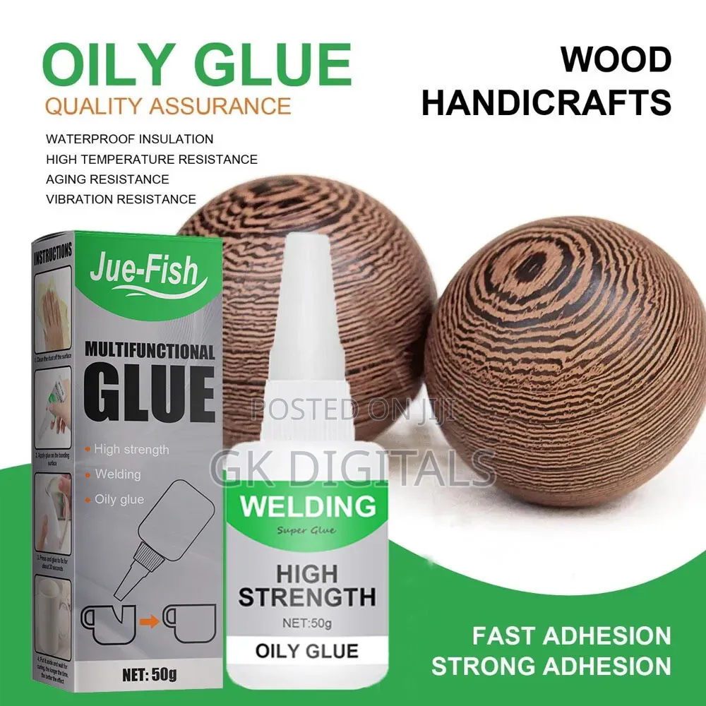 Super Strong Oily Glue – Instant Bond For Wood, Glass, Rubber, More