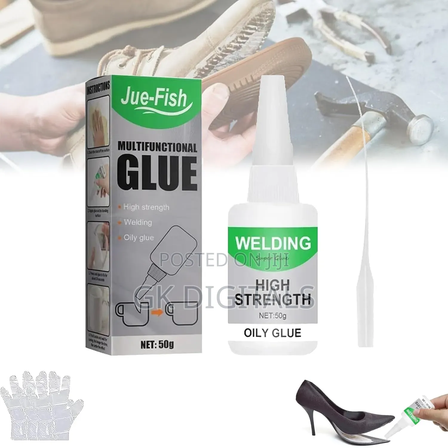 Super Strong Oily Glue – Instant Bond For Wood, Glass, Rubber, More