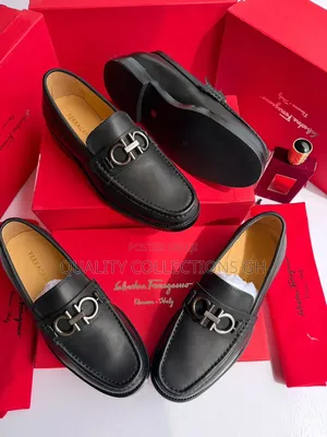 Salvatore Ferragamo Brown and Black Loafers