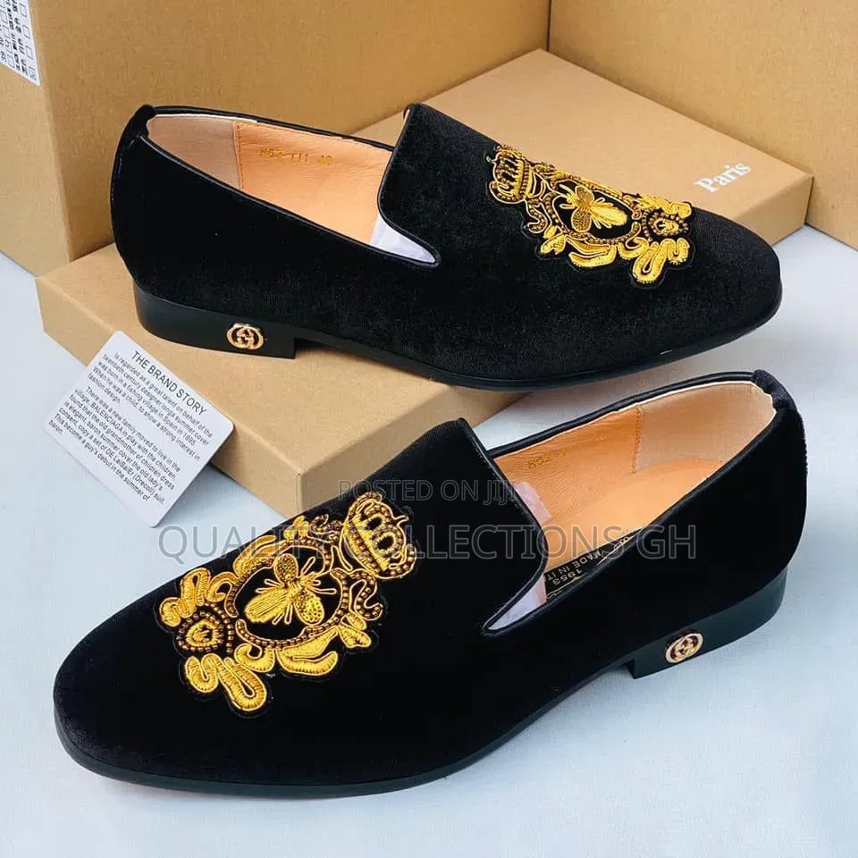 Authentic Black Velvet Loafers