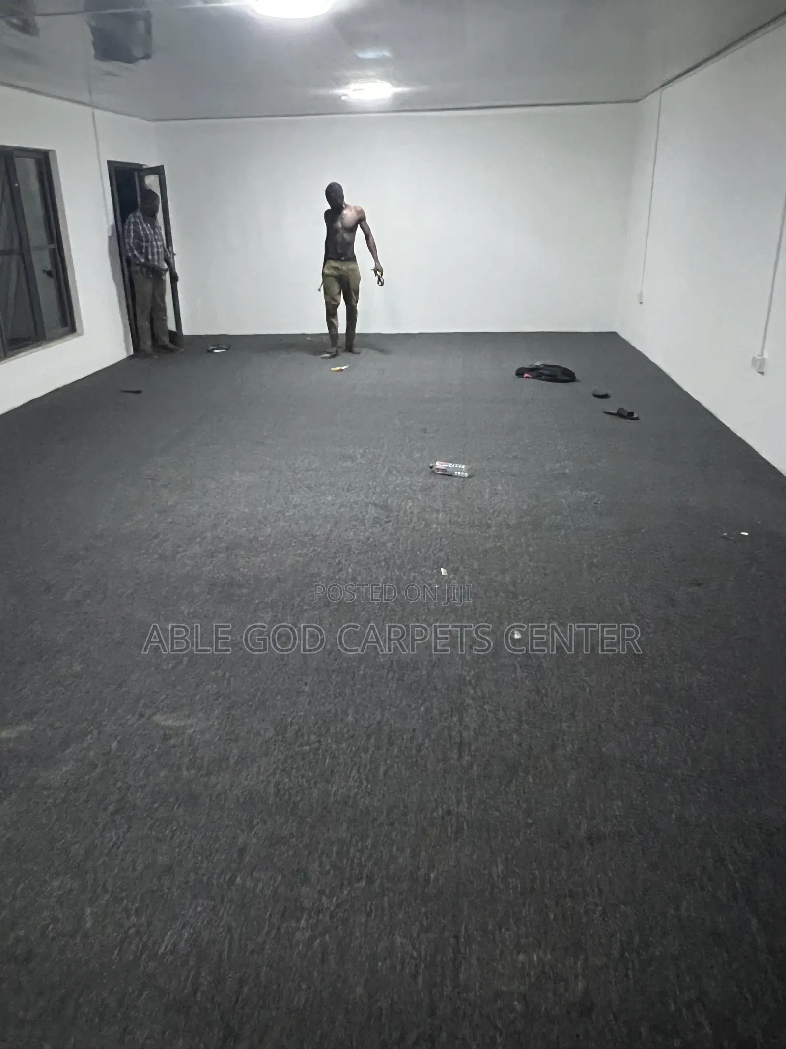 Office Woolen Carpet Dark Gray