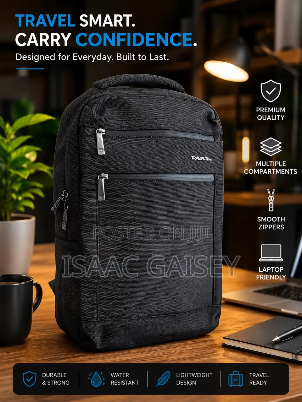 Premium Quality Water Resistant Backpacks With Multiple Compartments