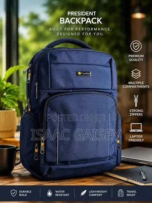 Premium Quality President Waterproof Backpack With Laptop Compartment