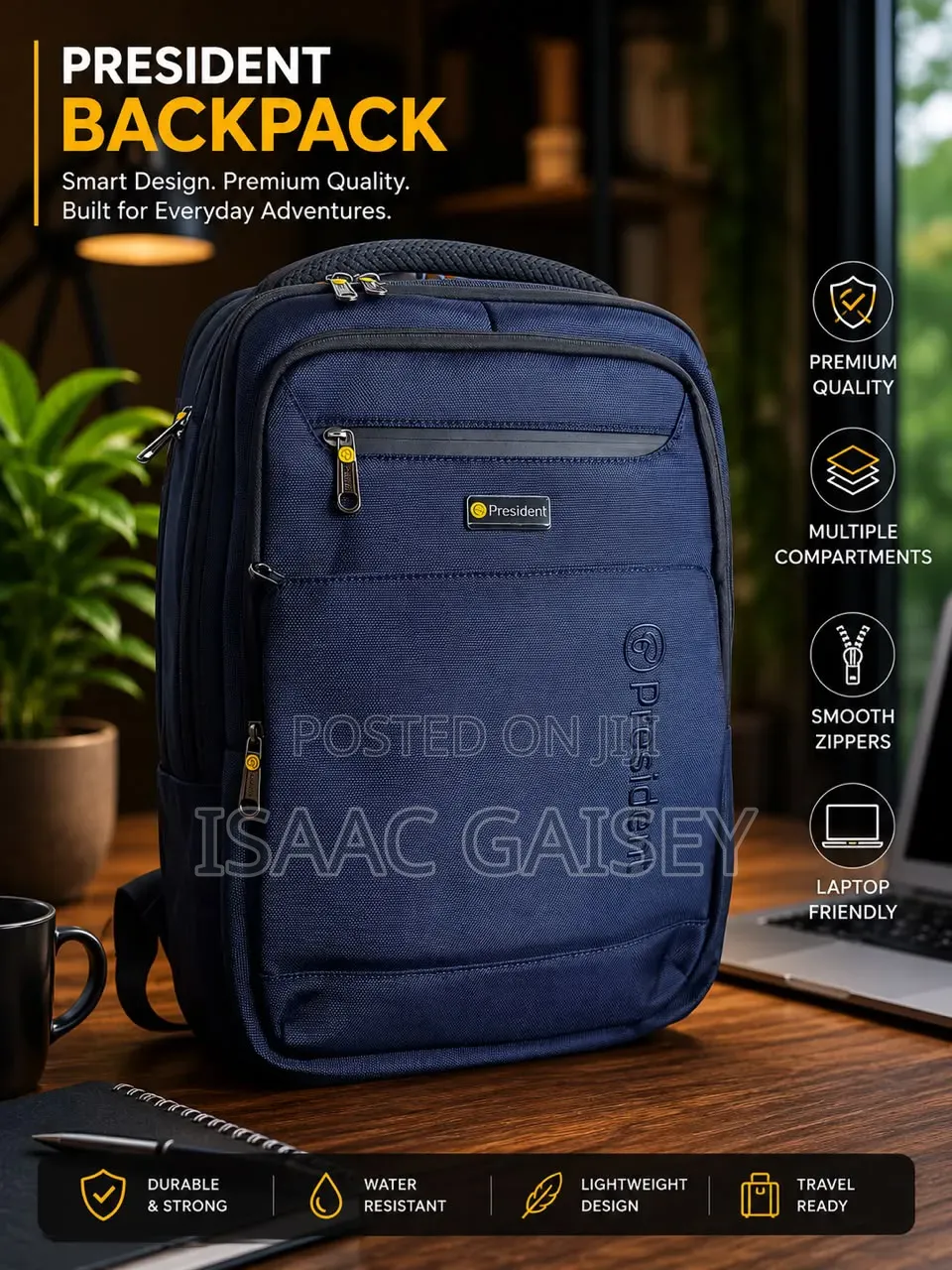 Premium Quality Water Resistant Backpacks With Multiple Compartments