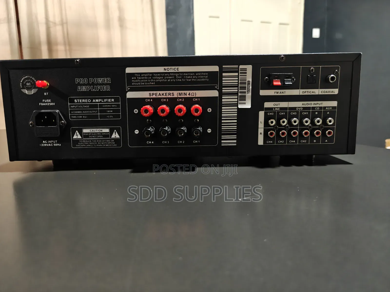 720w 4 Channels Amplifier With Independent Volume Control