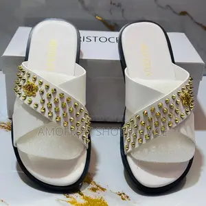 Men’S Luxury Cross-Strap Slide Sandals