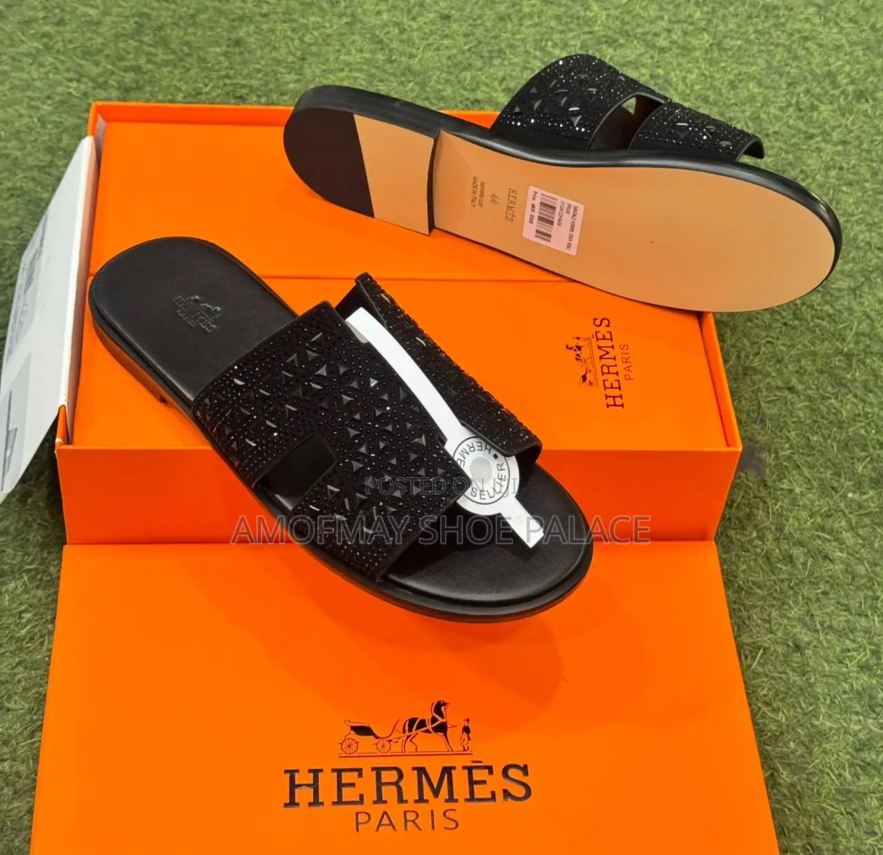 Men’S Luxury Cross-Strap Slide Sandals