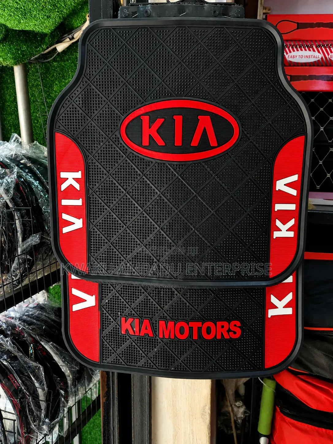 Kia Rubber Red Side Side Floor Mat