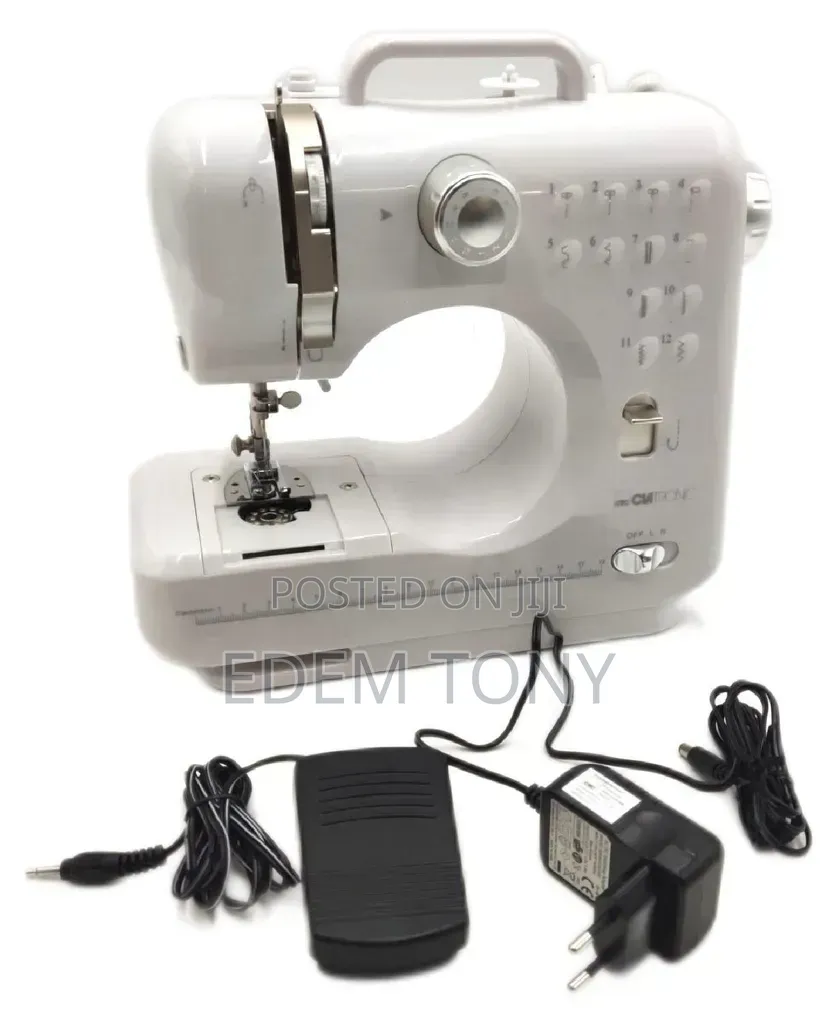 Clatronic Nm 3795 White and Silver Free-Arm Sewing Machine