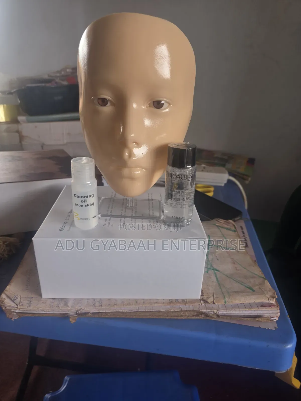 5d Silicone Make-up Practice Face + Make-up Remover, Cleaning Oil