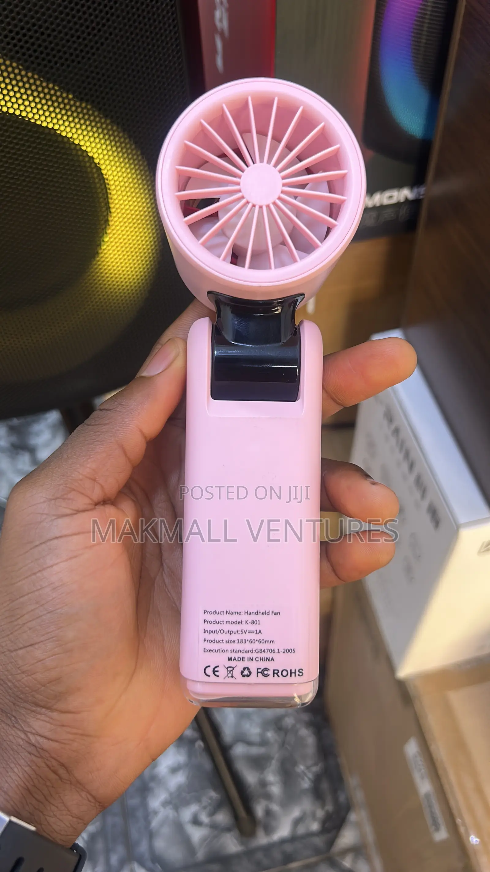 Rechargeable Ice Cooling Portable Handheld Fan