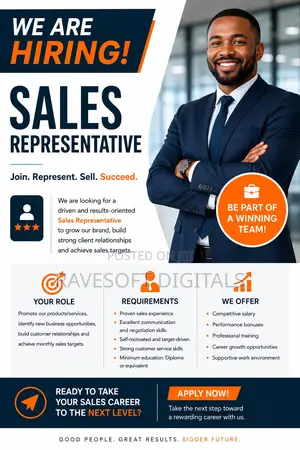 Sales Representative Job Vacancy