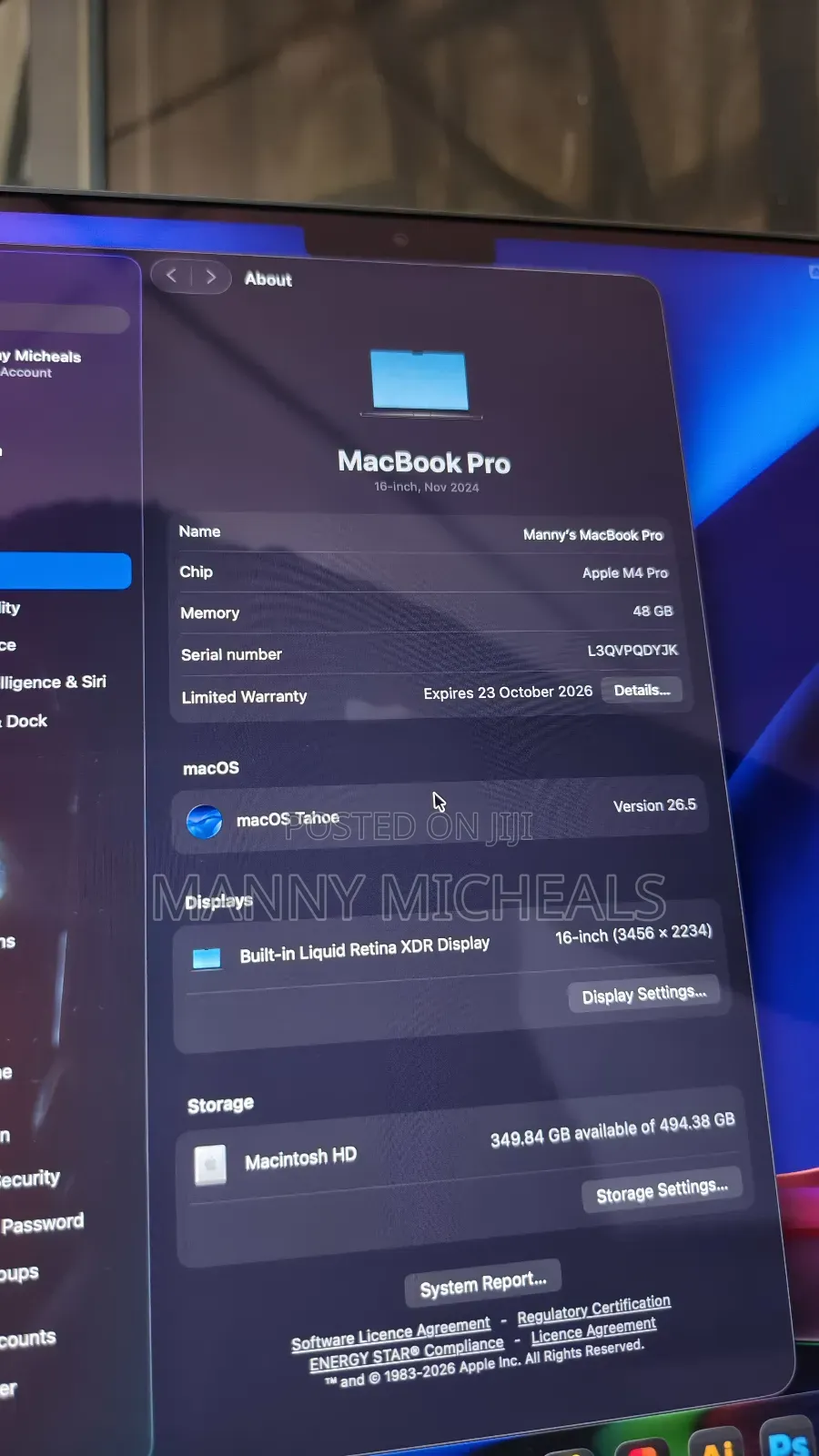 Laptop Apple MacBook Pro 2024 M4 Pro 48GB Apple M4 Pro SSD 512GB