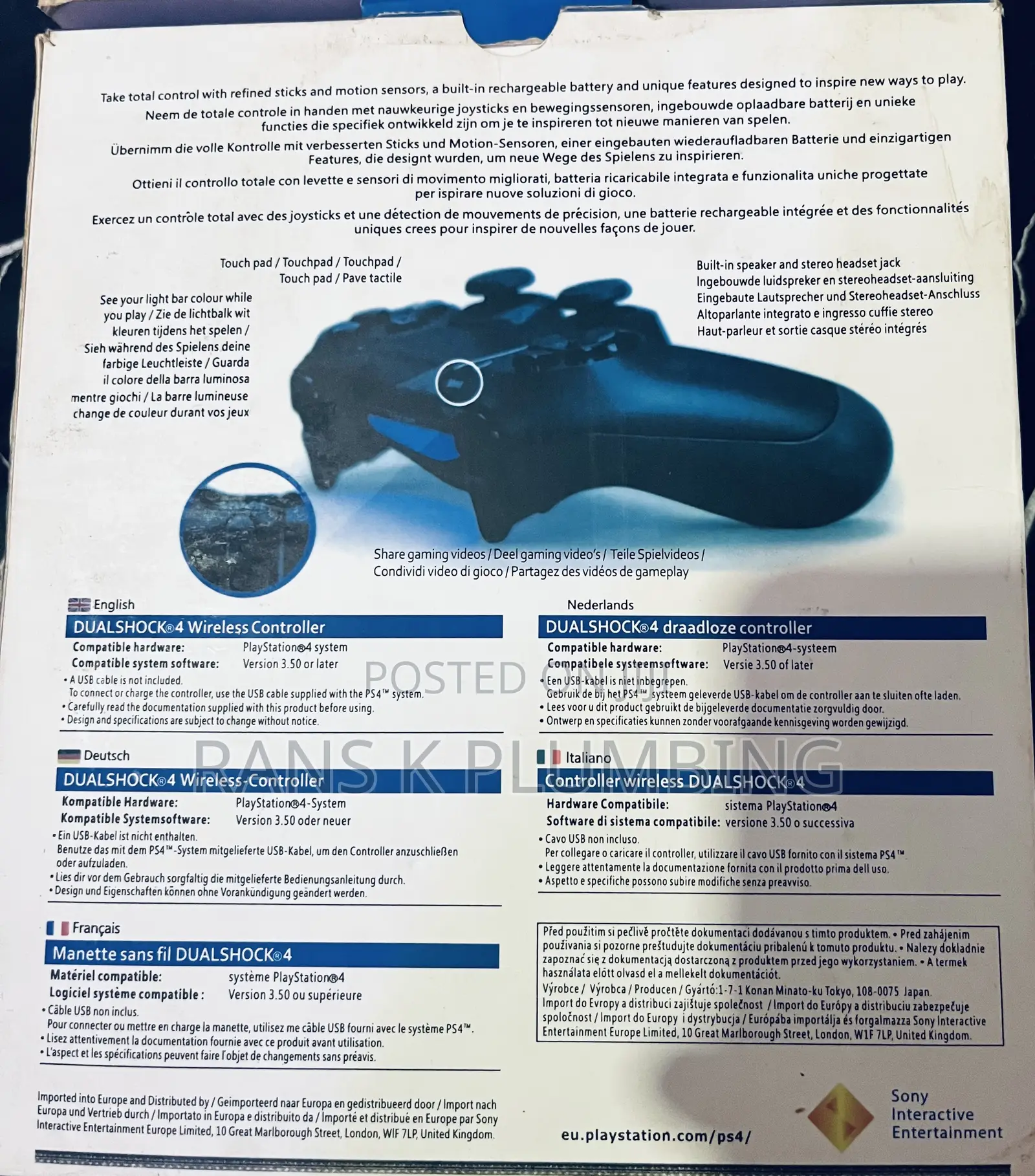 Ps4 Cordless Game Pad for Sale