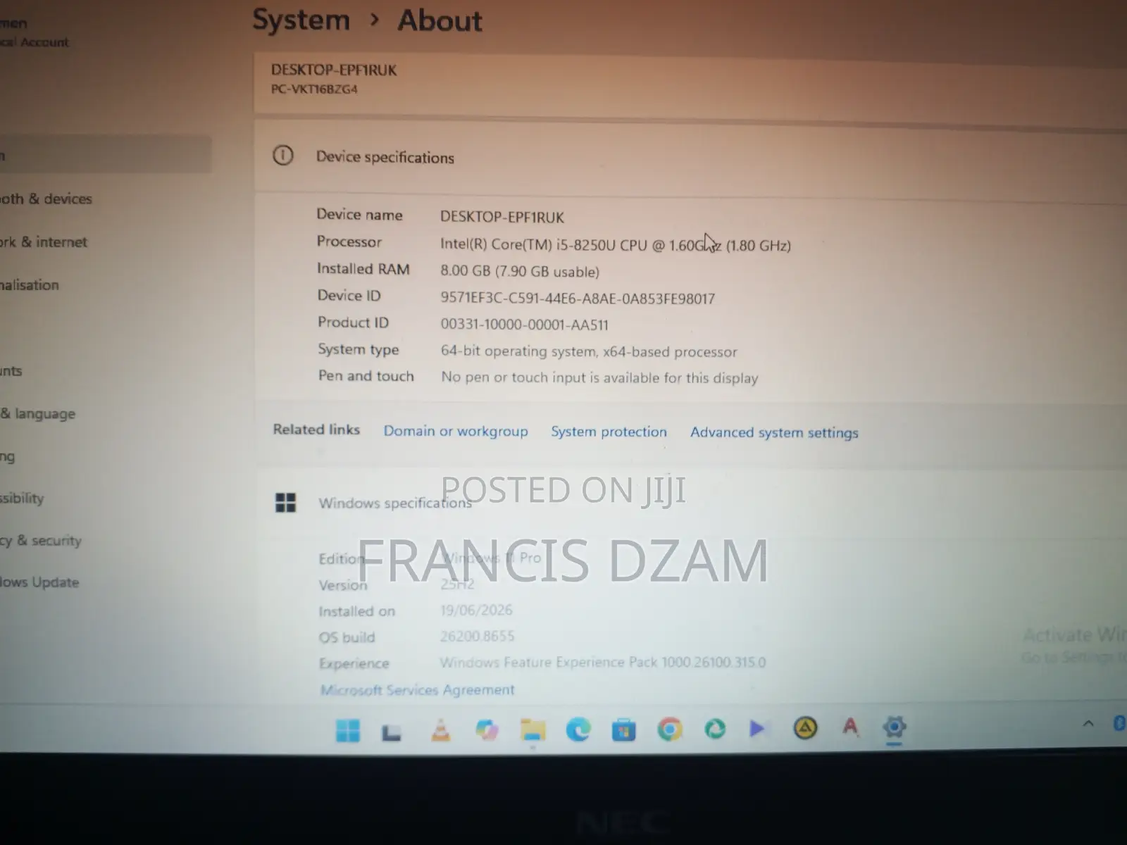Laptop NEC N22G 8GB Intel Core i5 SSD 256GB