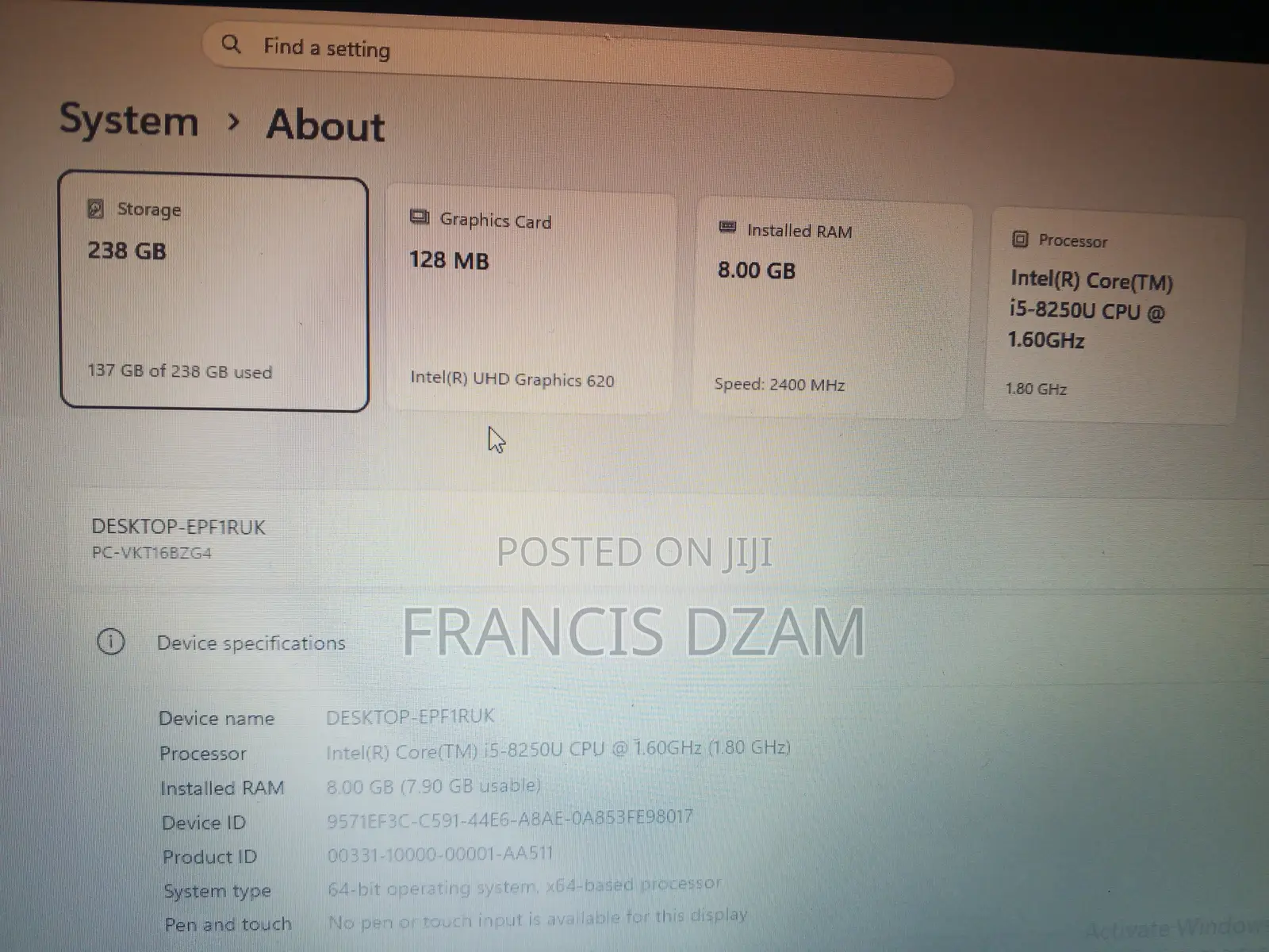 Laptop NEC N22G 8GB Intel Core i5 SSD 256GB
